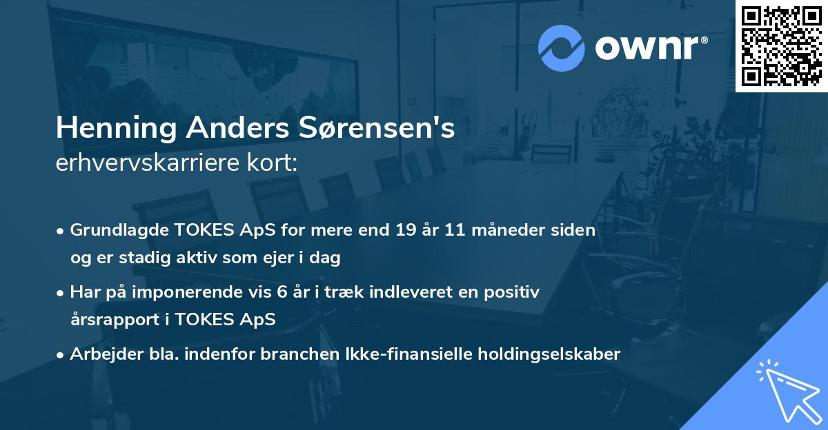 Henning Anders Sørensen's erhvervskarriere kort