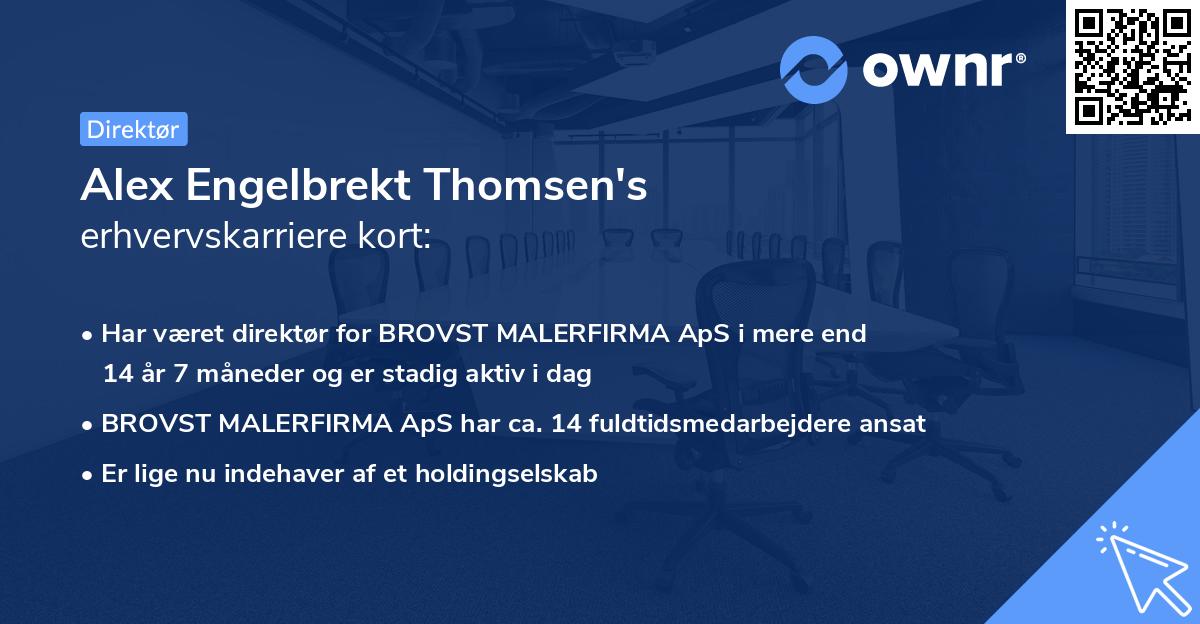 Alex Engelbrekt Thomsen's erhvervskarriere kort