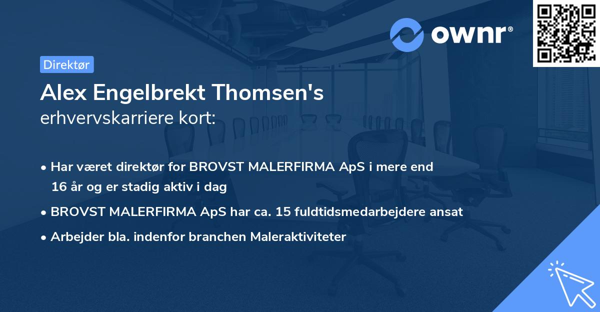 Alex Engelbrekt Thomsen's erhvervskarriere kort