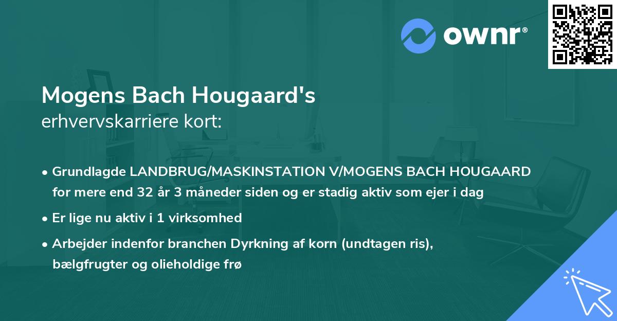 Mogens Bach Hougaard's erhvervskarriere kort