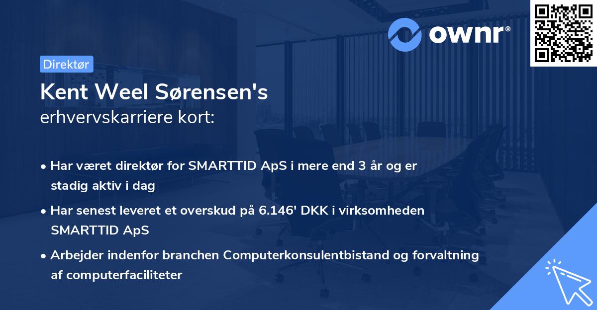 Kent Weel Sørensen's erhvervskarriere kort