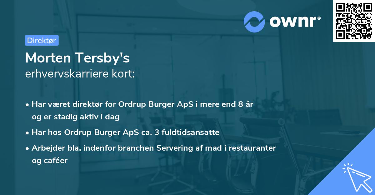 Morten Tersby's erhvervskarriere kort