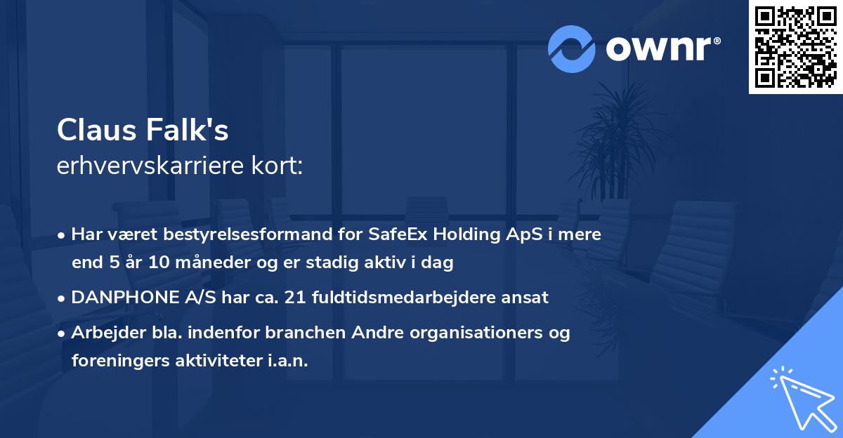 Claus Falk's erhvervskarriere kort