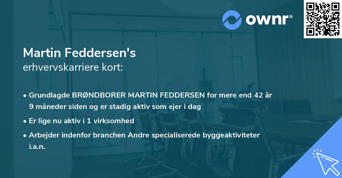 Martin Feddersen's erhvervskarriere kort