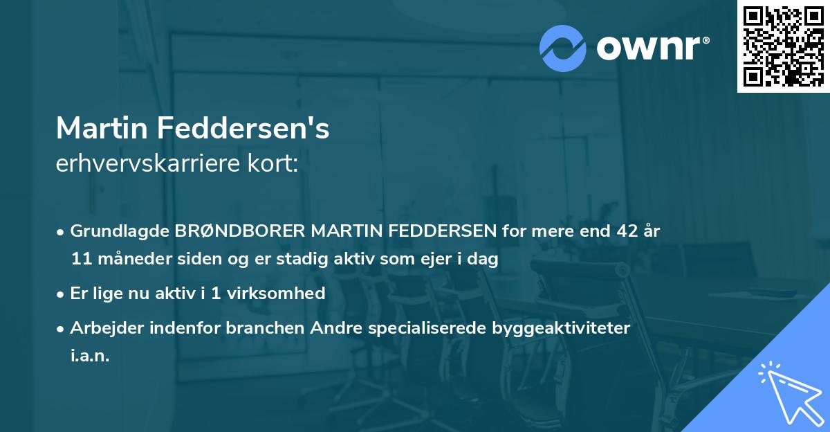 Martin Feddersen's erhvervskarriere kort