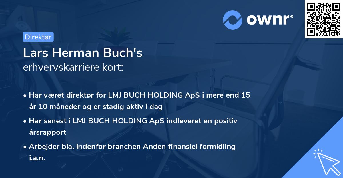 Lars Herman Buch's erhvervskarriere kort