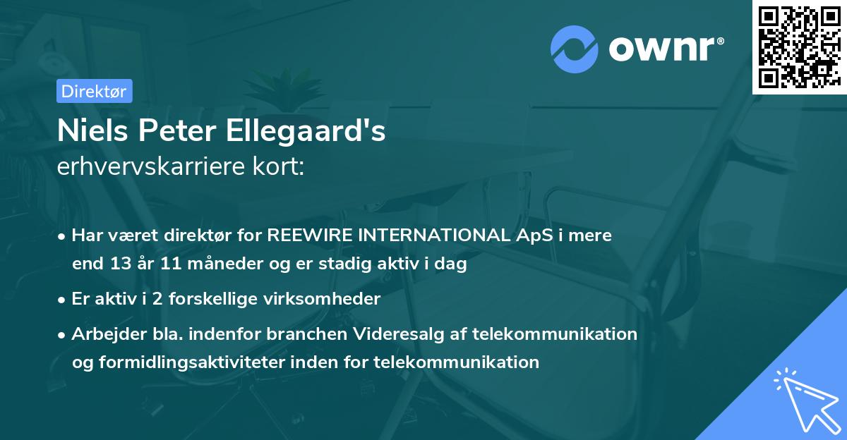 Niels Peter Ellegaard's erhvervskarriere kort