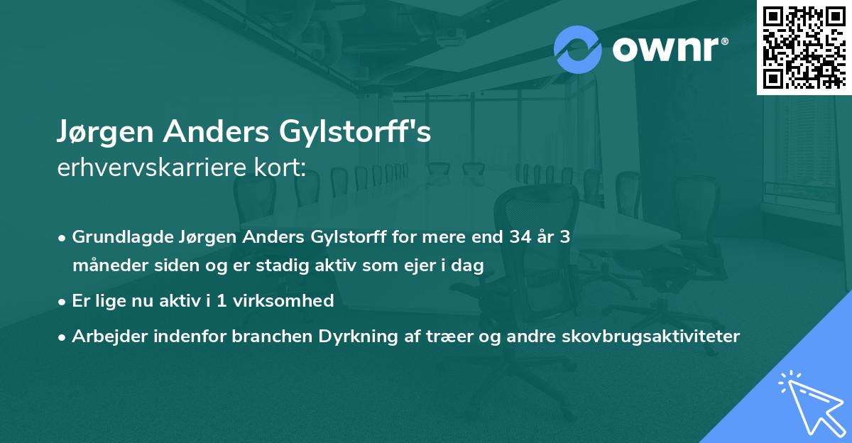 Jørgen Anders Gylstorff's erhvervskarriere kort
