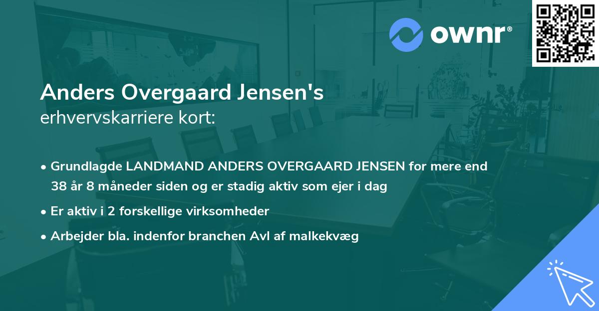 Anders Overgaard Jensen's erhvervskarriere kort