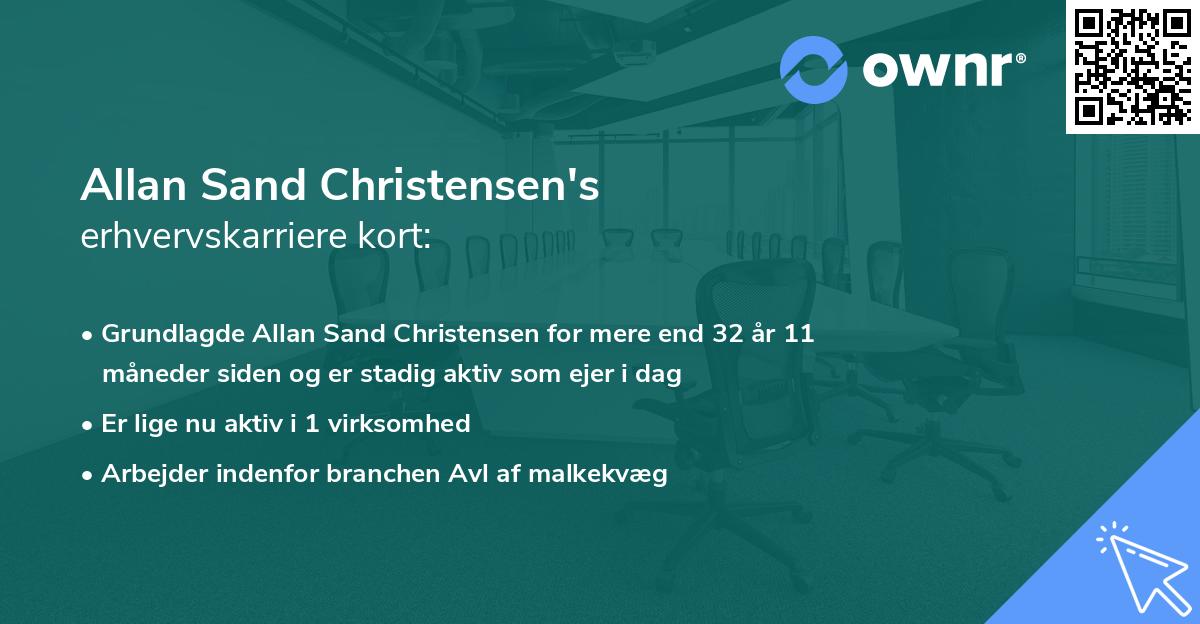 Allan Sand Christensen's erhvervskarriere kort
