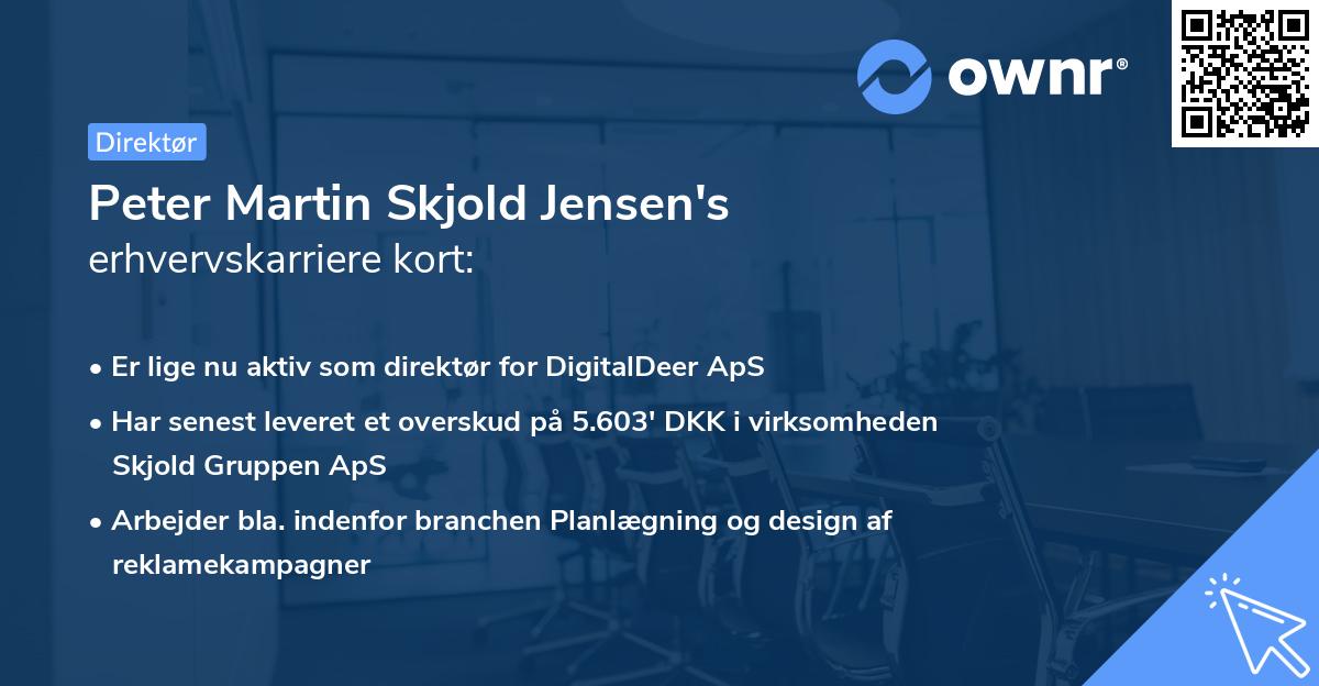 Peter Martin Skjold Jensen's erhvervskarriere kort