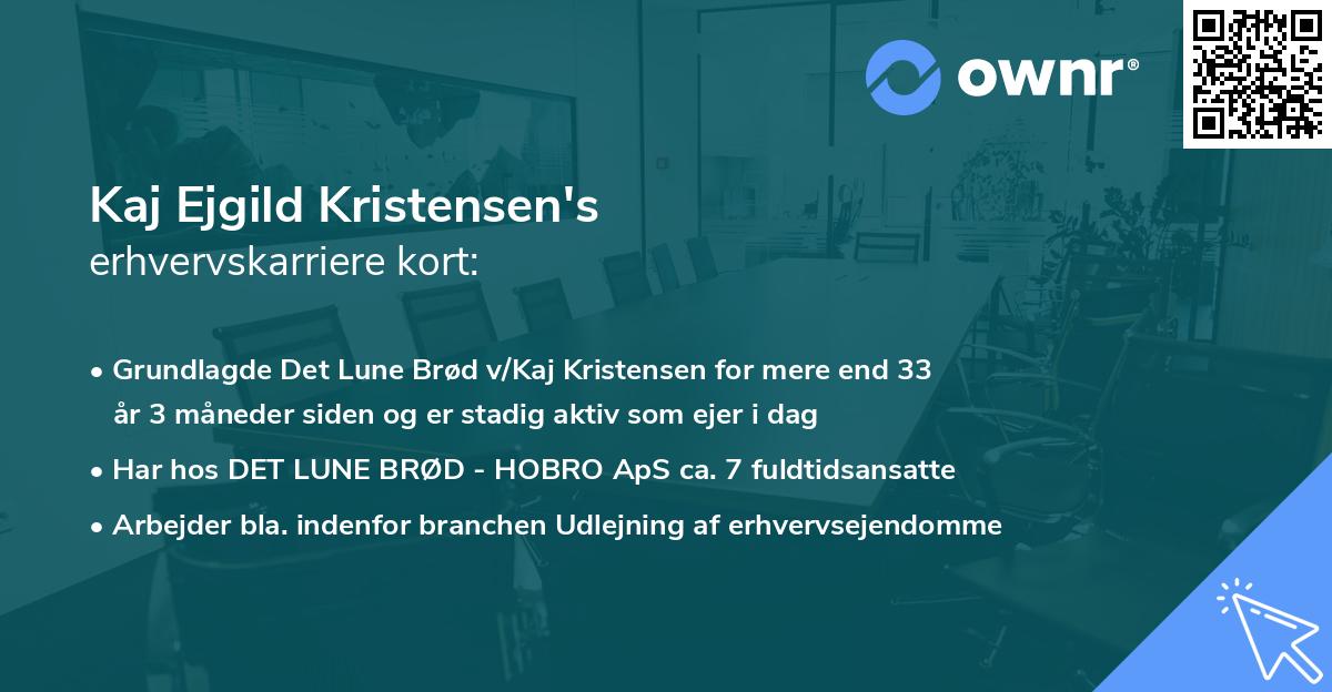 Kaj Ejgild Kristensen's erhvervskarriere kort