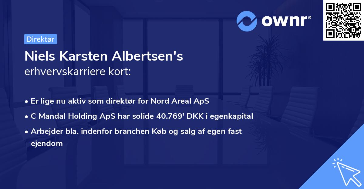 Niels Karsten Albertsen's erhvervskarriere kort