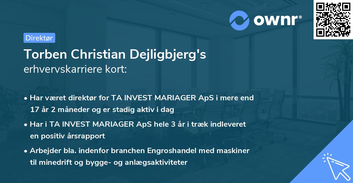 Torben Christian Dejligbjerg's erhvervskarriere kort