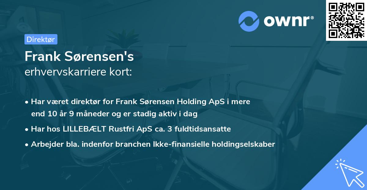 Frank Sørensen's erhvervskarriere kort
