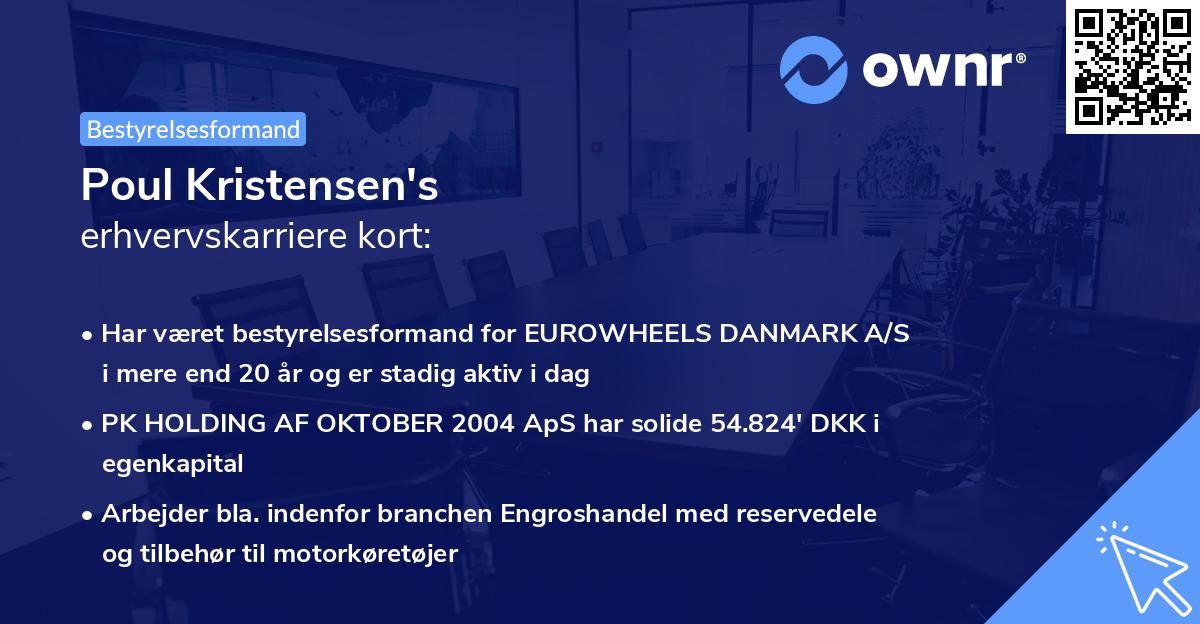 Poul Kristensen's erhvervskarriere kort