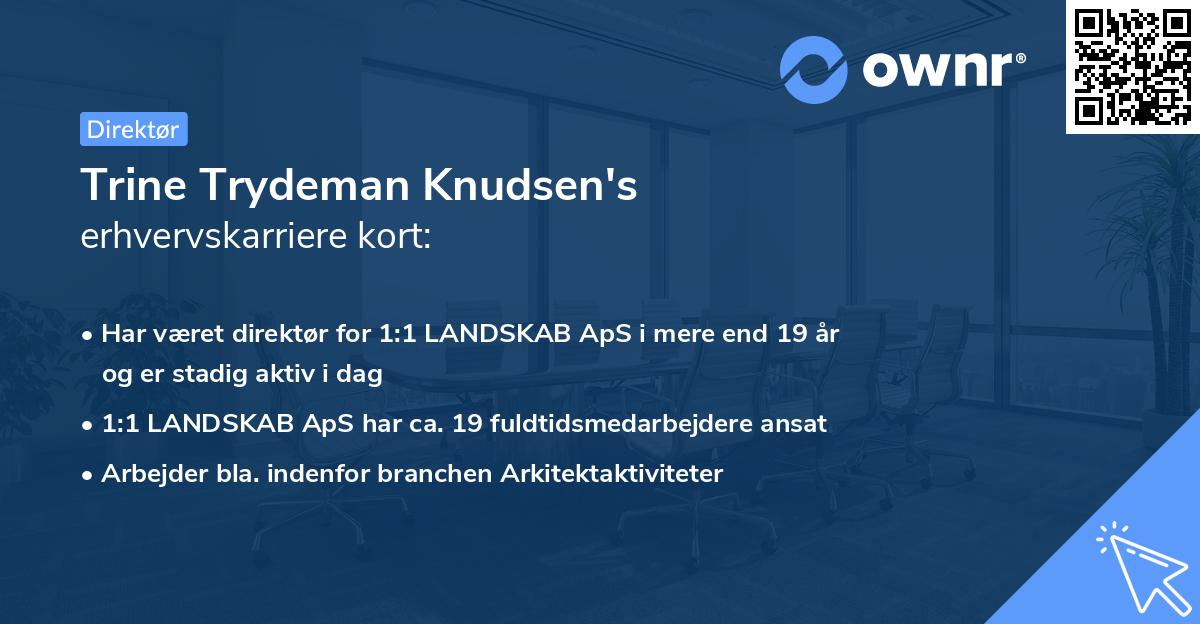 Trine Trydeman Knudsen's erhvervskarriere kort