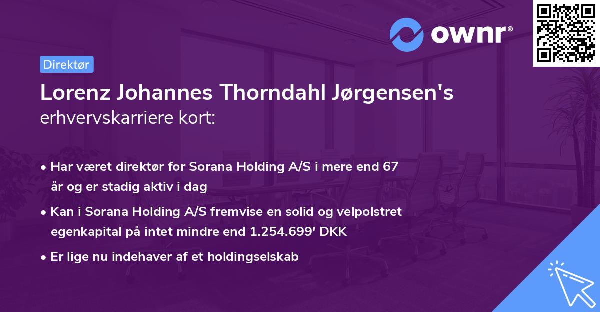 Lorenz Johannes Thorndahl Jørgensen's erhvervskarriere kort