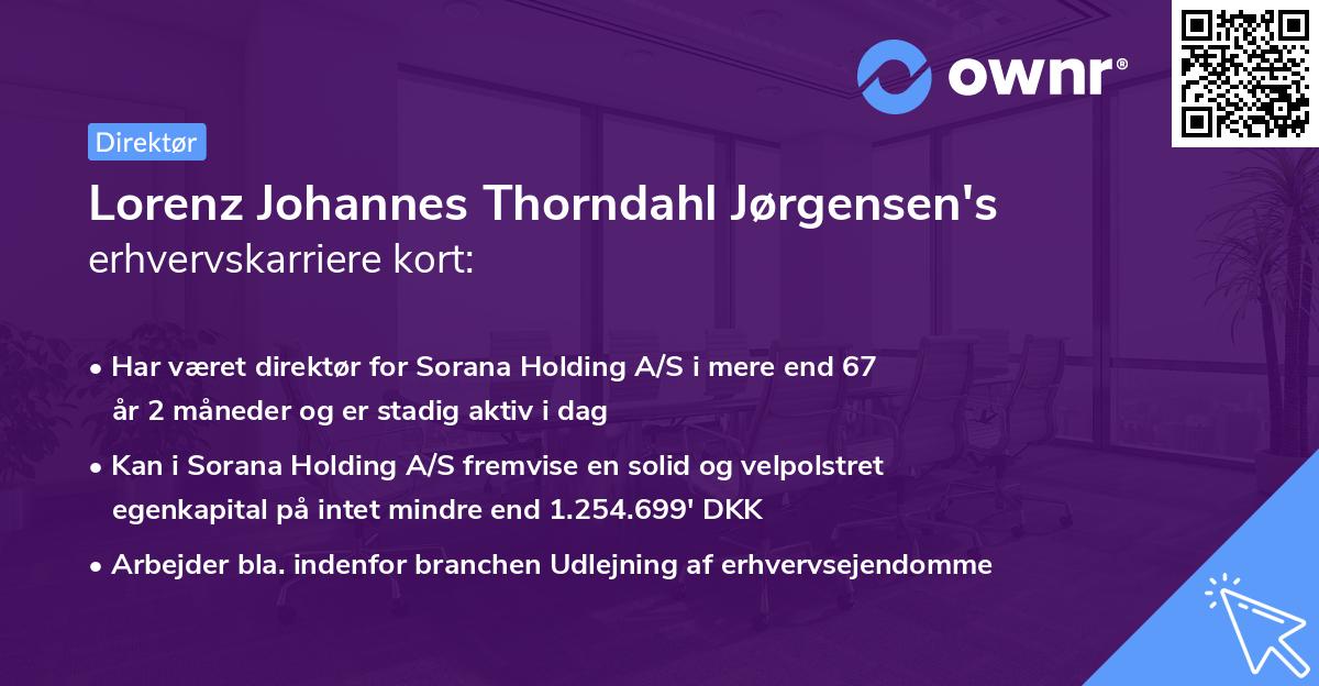 Lorenz Johannes Thorndahl Jørgensen's erhvervskarriere kort