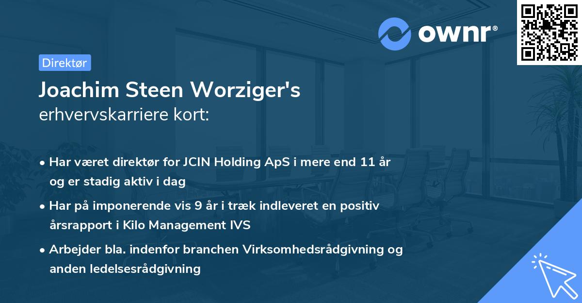 Joachim Steen Worziger's erhvervskarriere kort