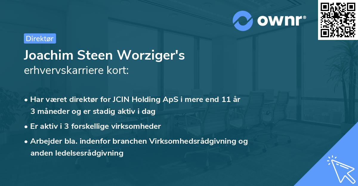 Joachim Steen Worziger's erhvervskarriere kort