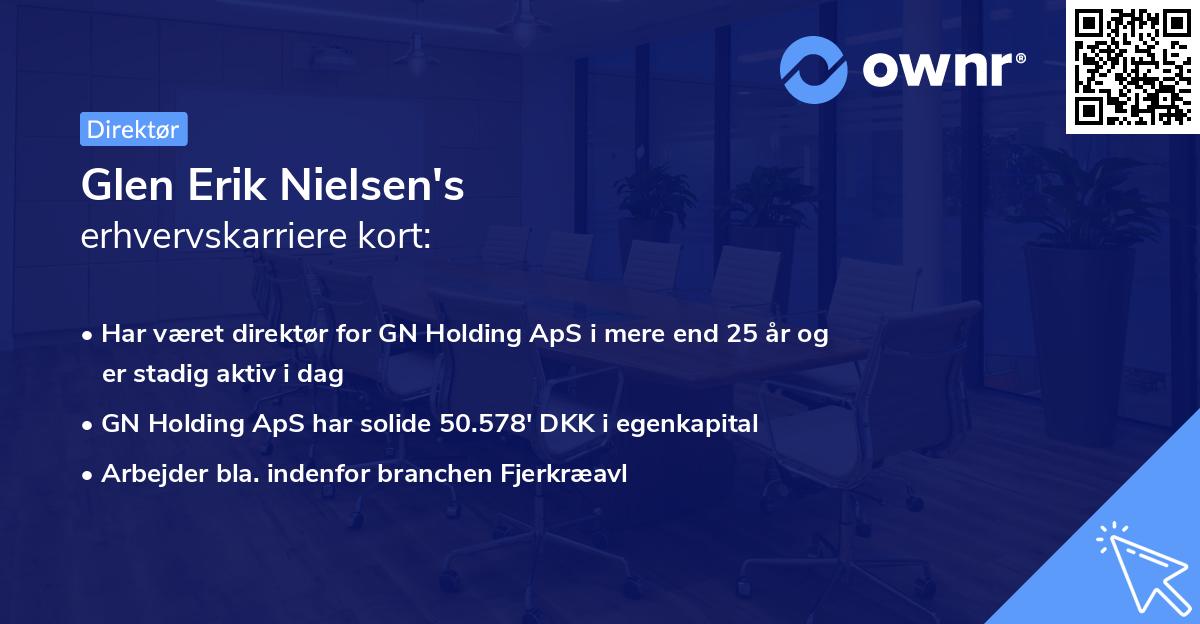 Glen Erik Nielsen's erhvervskarriere kort