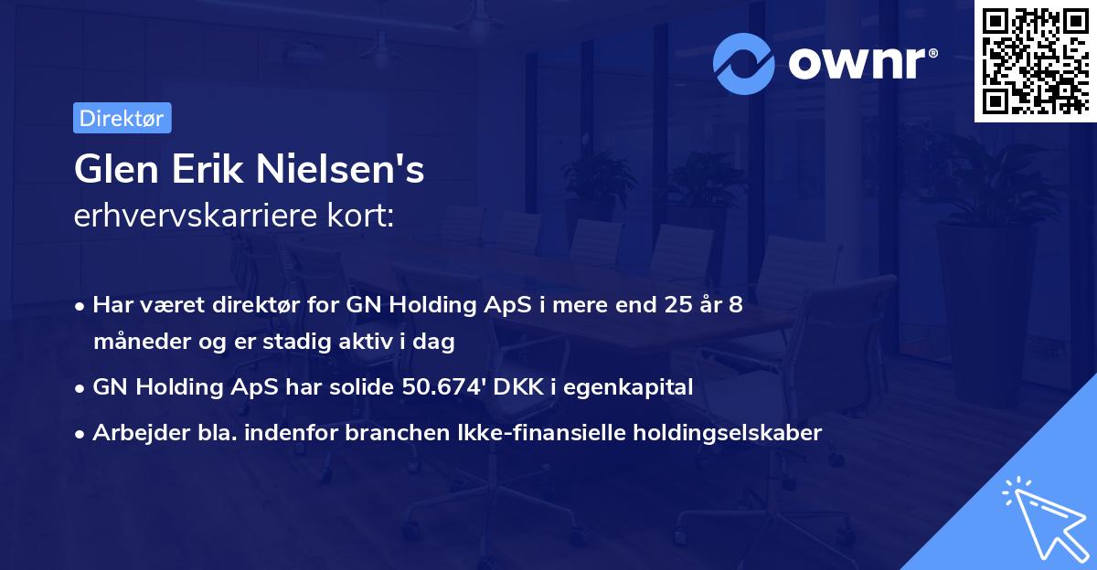 Glen Erik Nielsen's erhvervskarriere kort