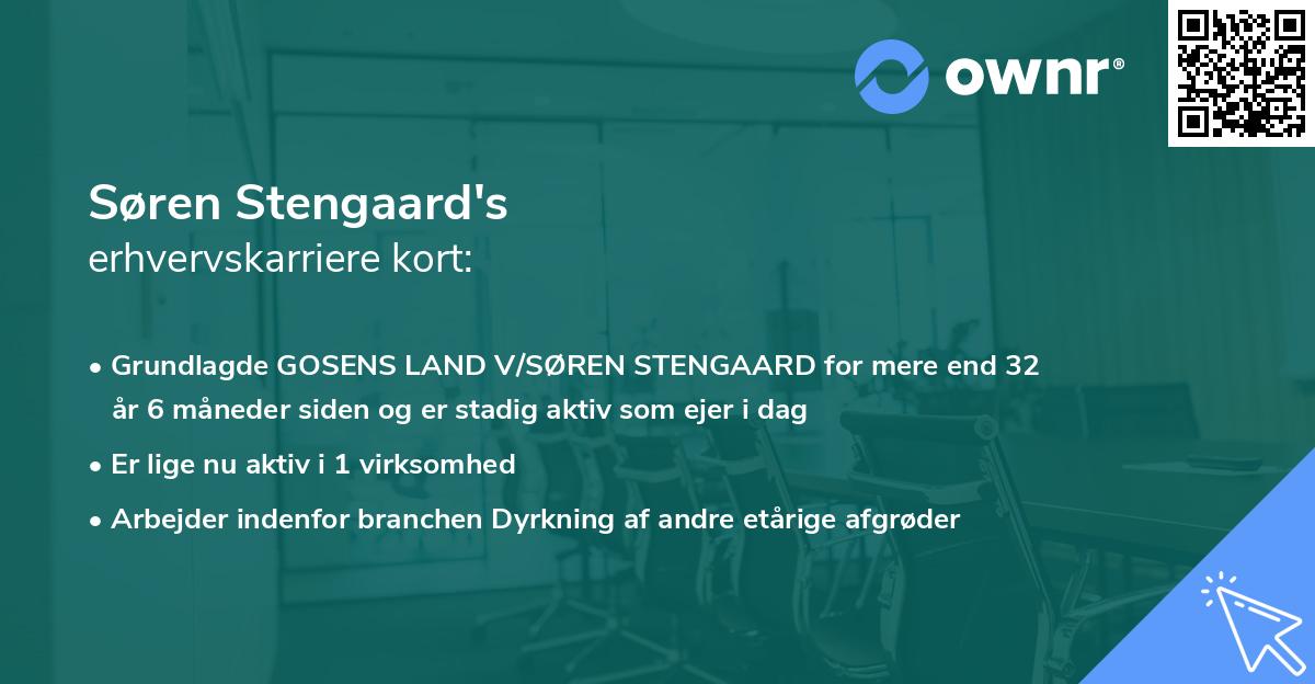 Søren Stengaard's erhvervskarriere kort