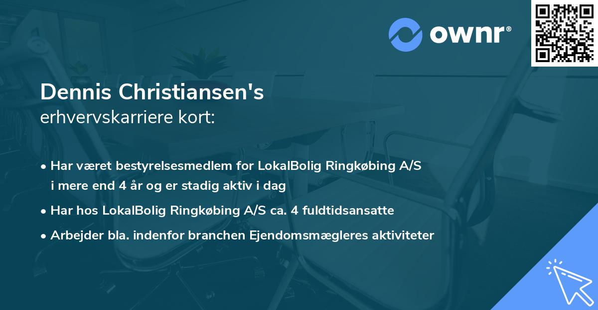 Dennis Christiansen's erhvervskarriere kort