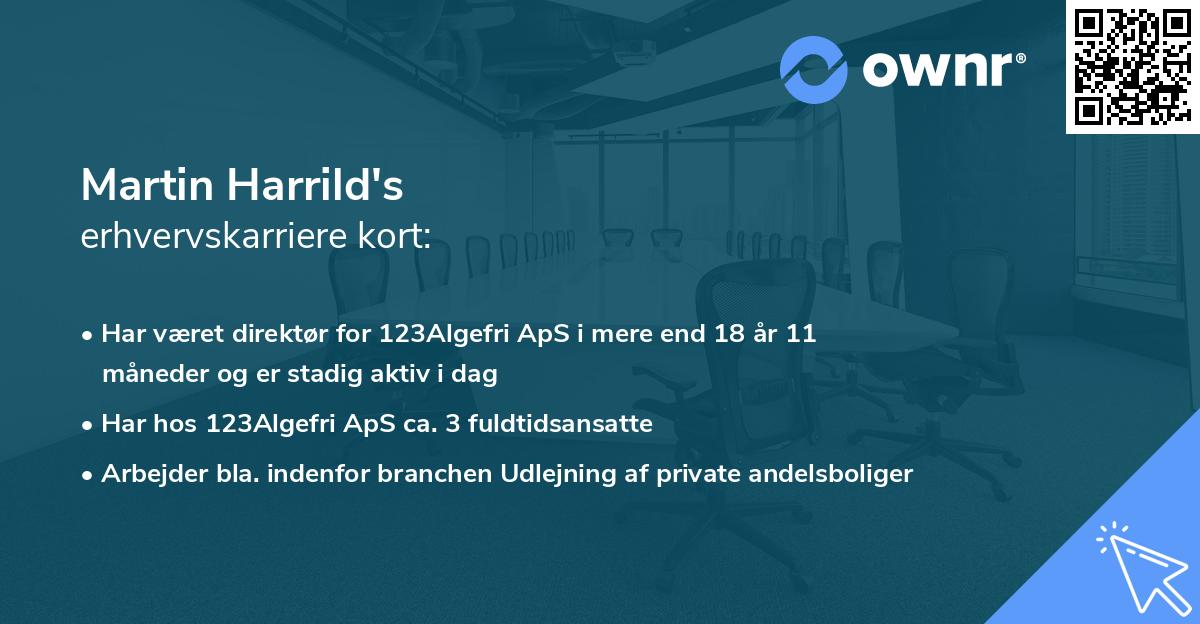 Martin Harrild's erhvervskarriere kort