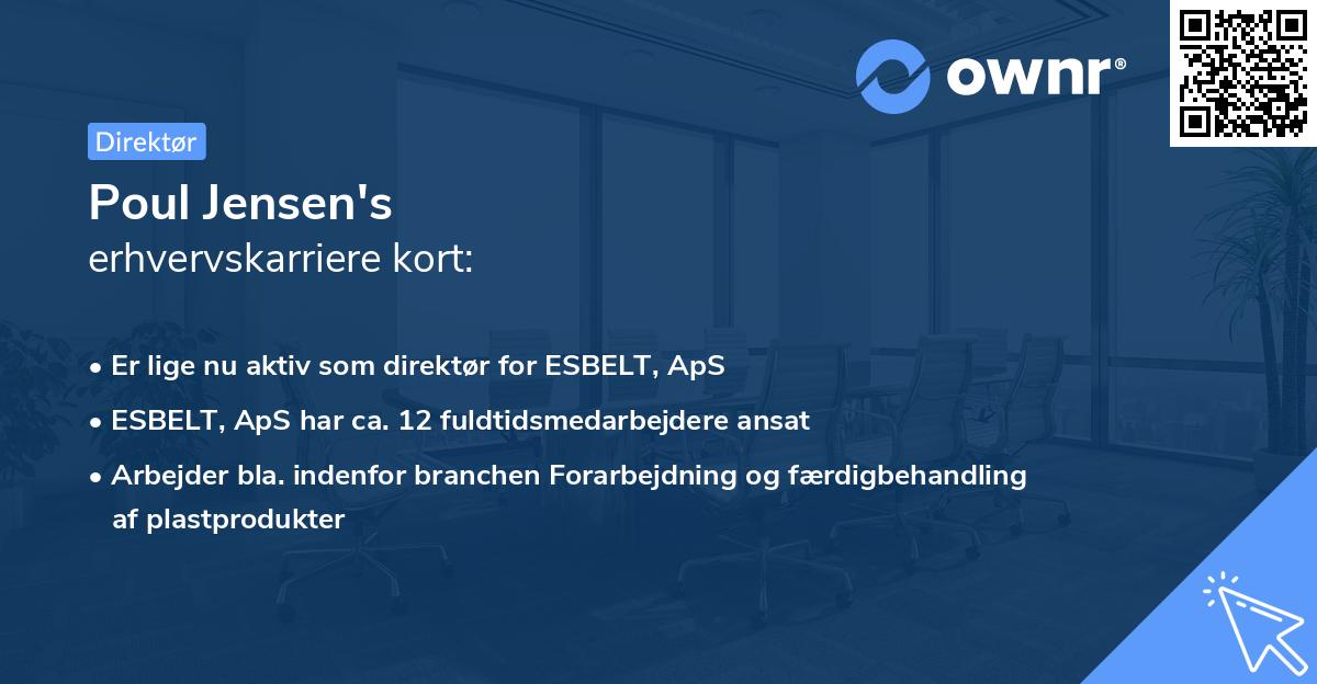 Poul Jensen's erhvervskarriere kort