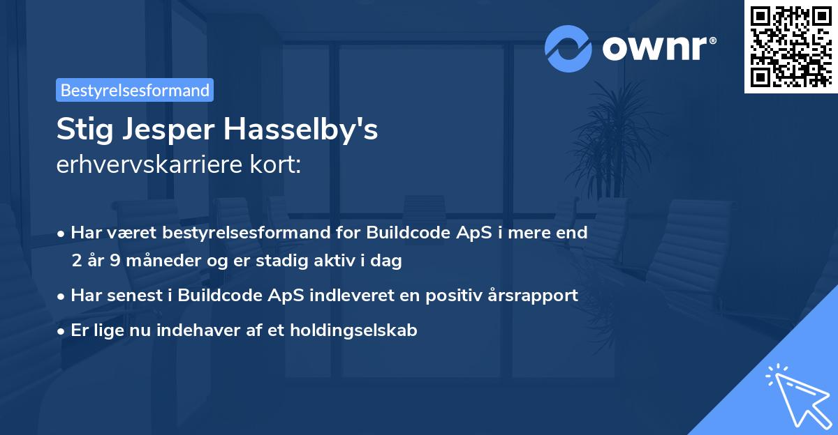 Stig Jesper Hasselby's erhvervskarriere kort