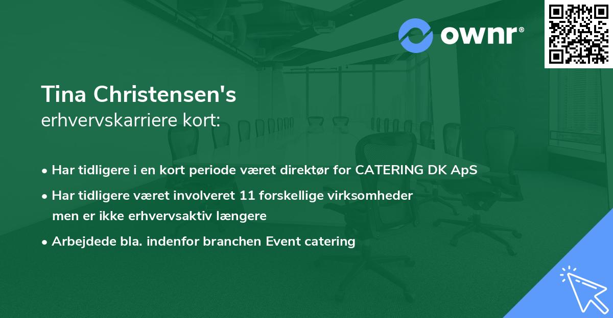 Tina Christensen's erhvervskarriere kort