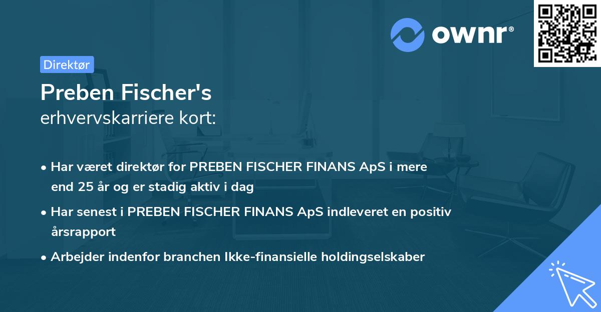 Preben Fischer's erhvervskarriere kort