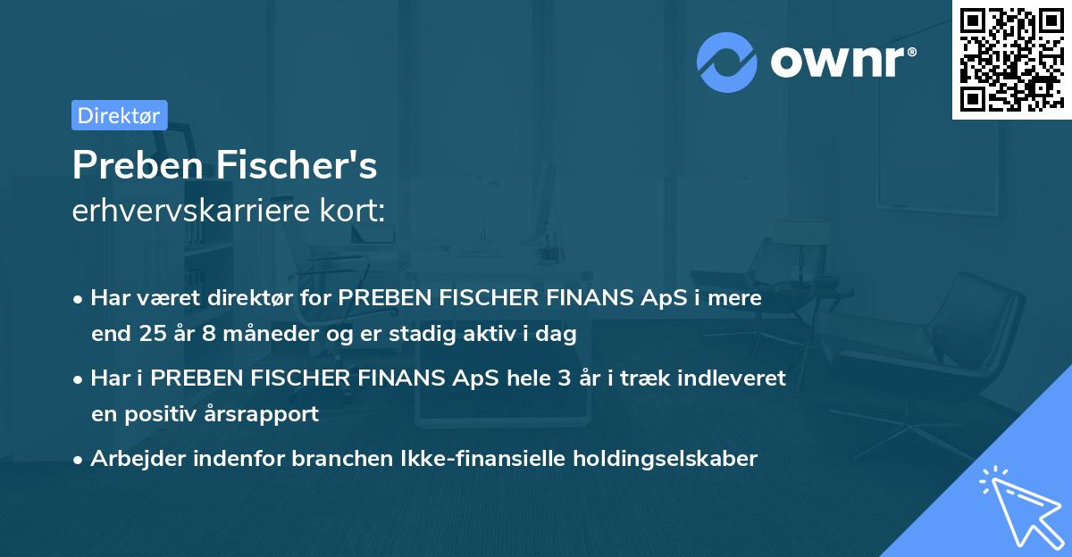 Preben Fischer's erhvervskarriere kort