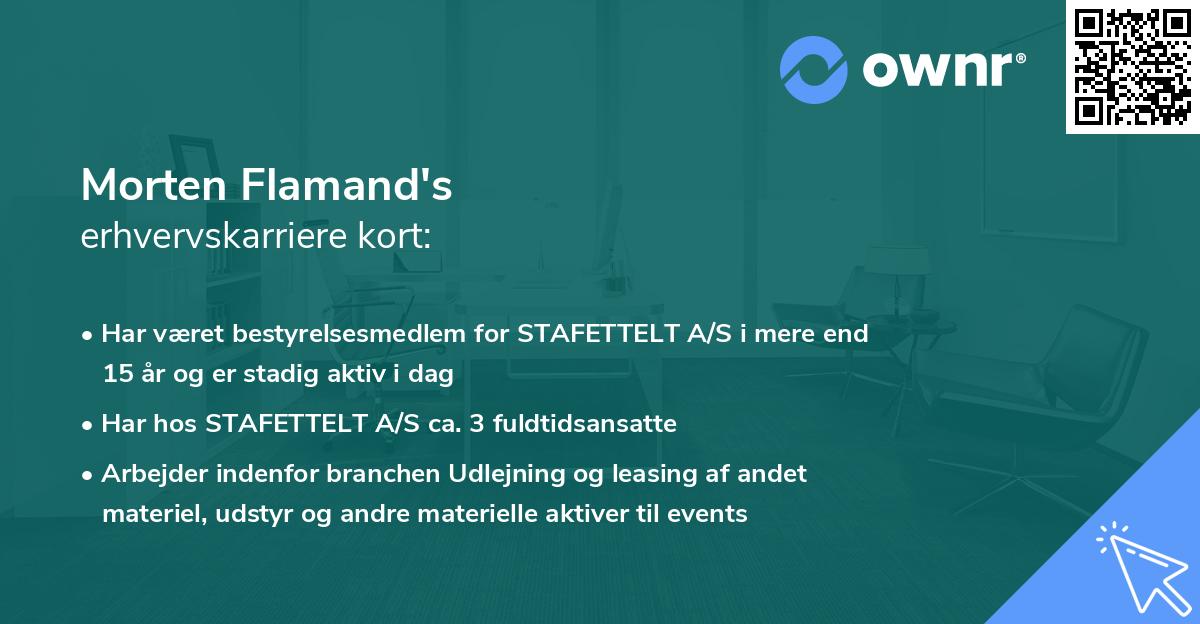 Morten Flamand's erhvervskarriere kort