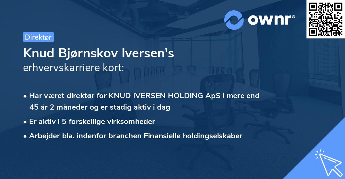 Knud Bjørnskov Iversen's erhvervskarriere kort