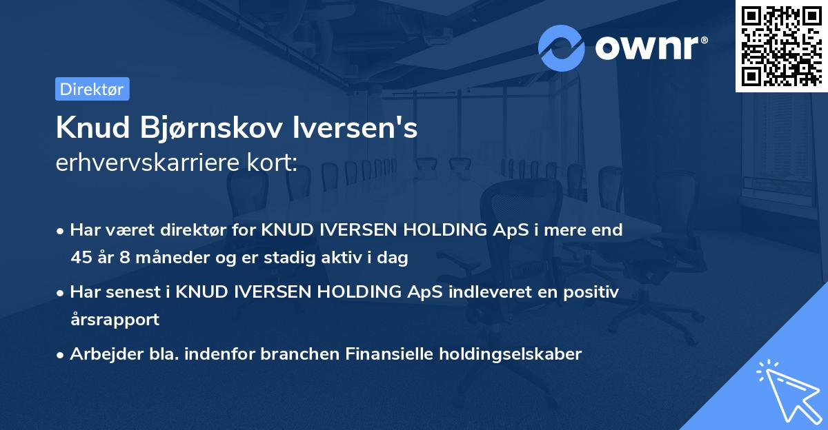 Knud Bjørnskov Iversen's erhvervskarriere kort