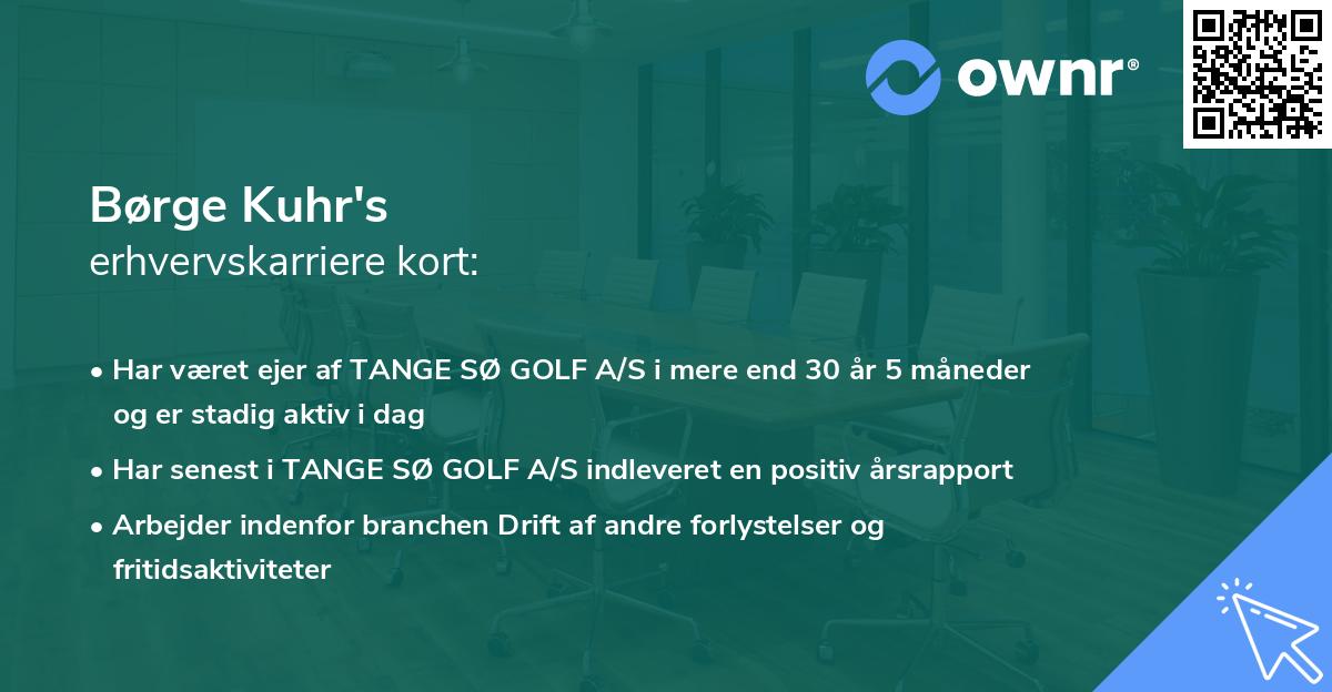 Børge Kuhr's erhvervskarriere kort
