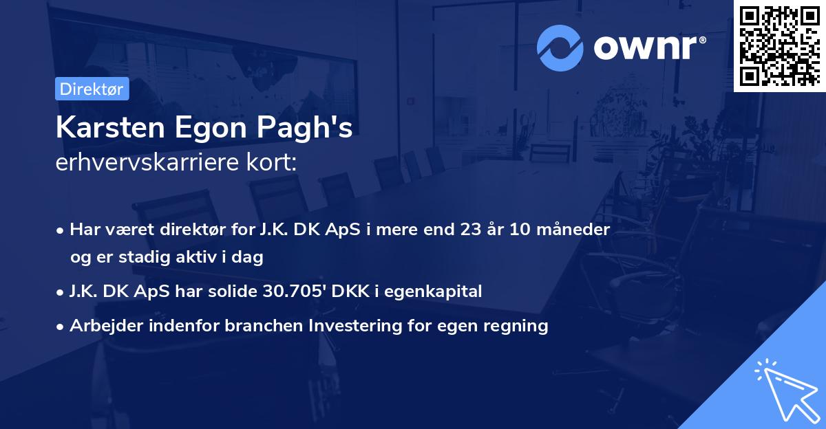 Karsten Egon Pagh's erhvervskarriere kort