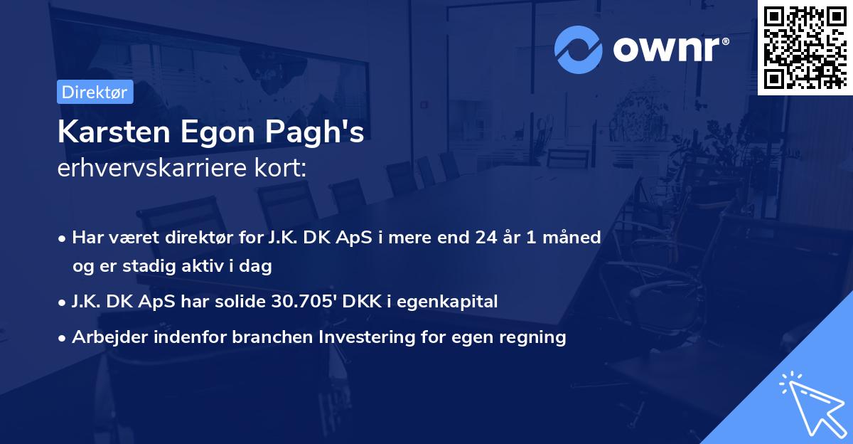 Karsten Egon Pagh's erhvervskarriere kort