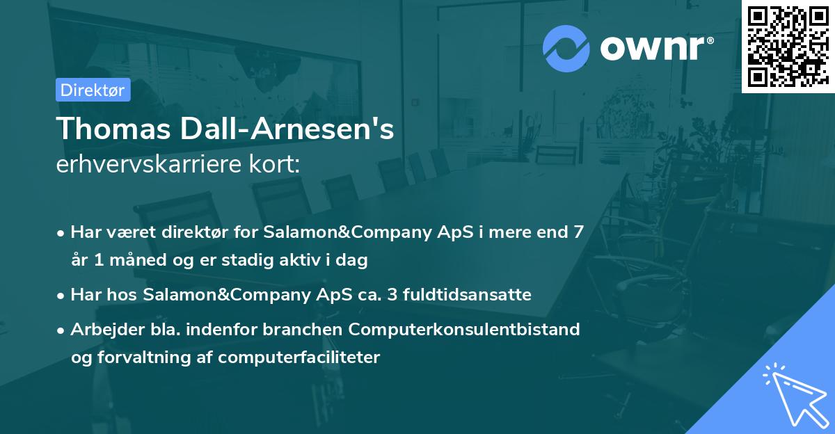Thomas Dall-Arnesen's erhvervskarriere kort