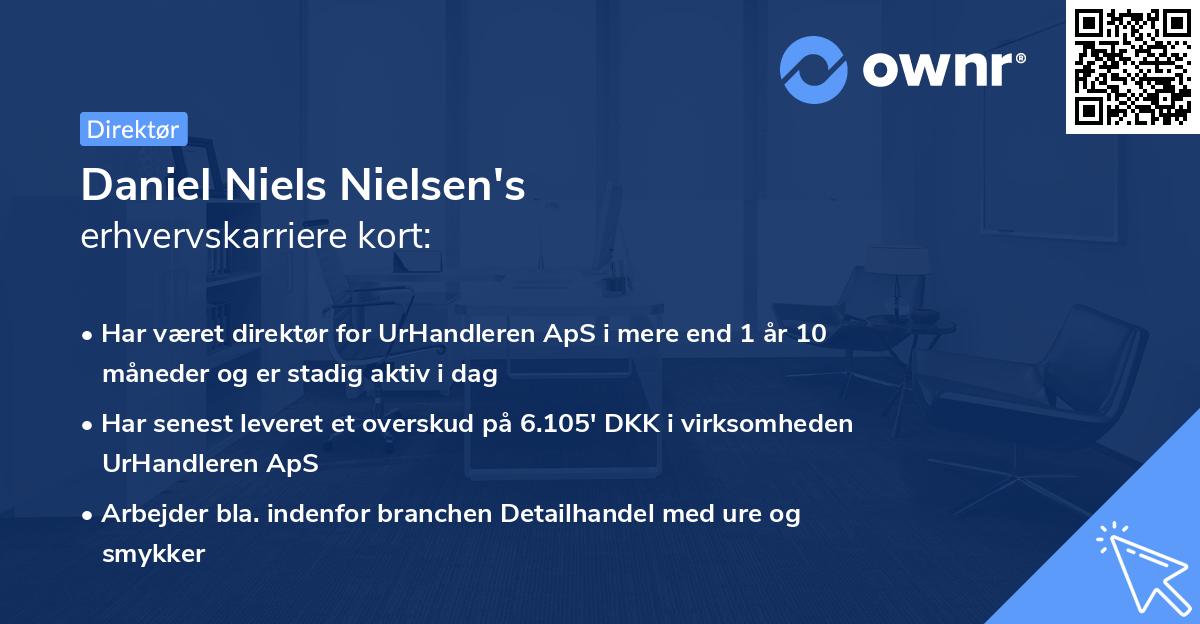 Daniel Niels Nielsen's erhvervskarriere kort