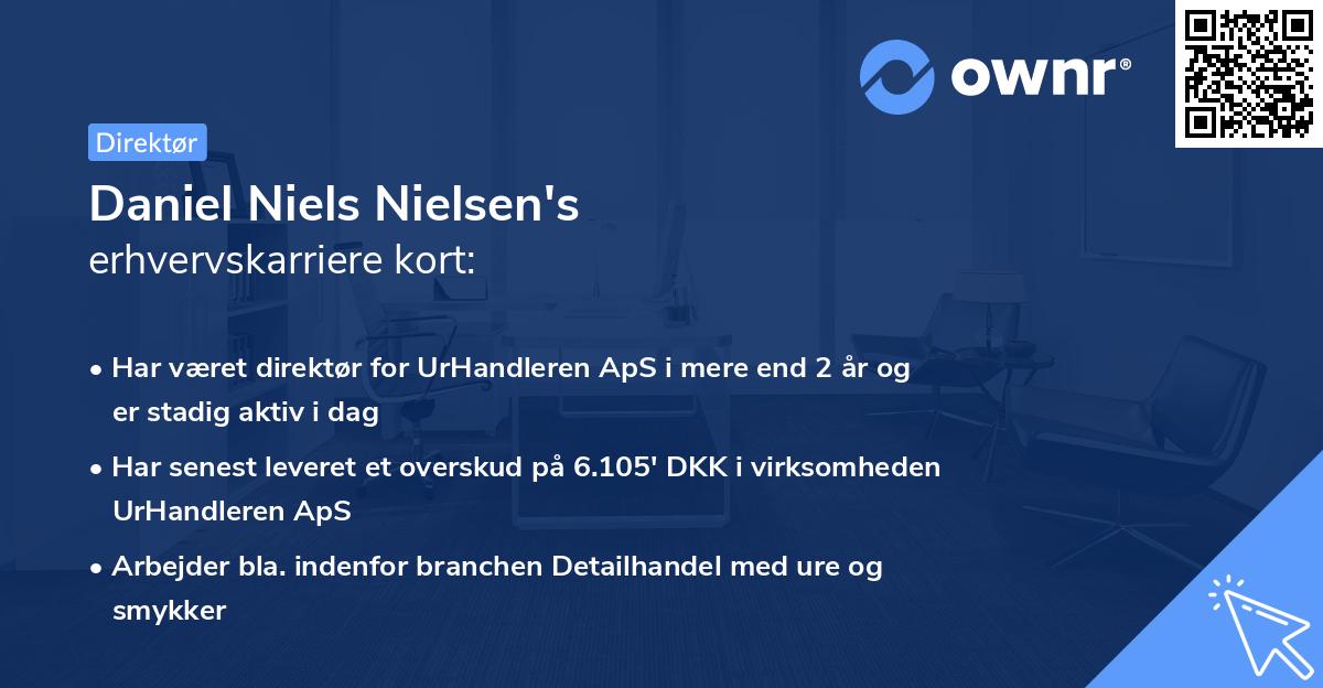 Daniel Niels Nielsen's erhvervskarriere kort