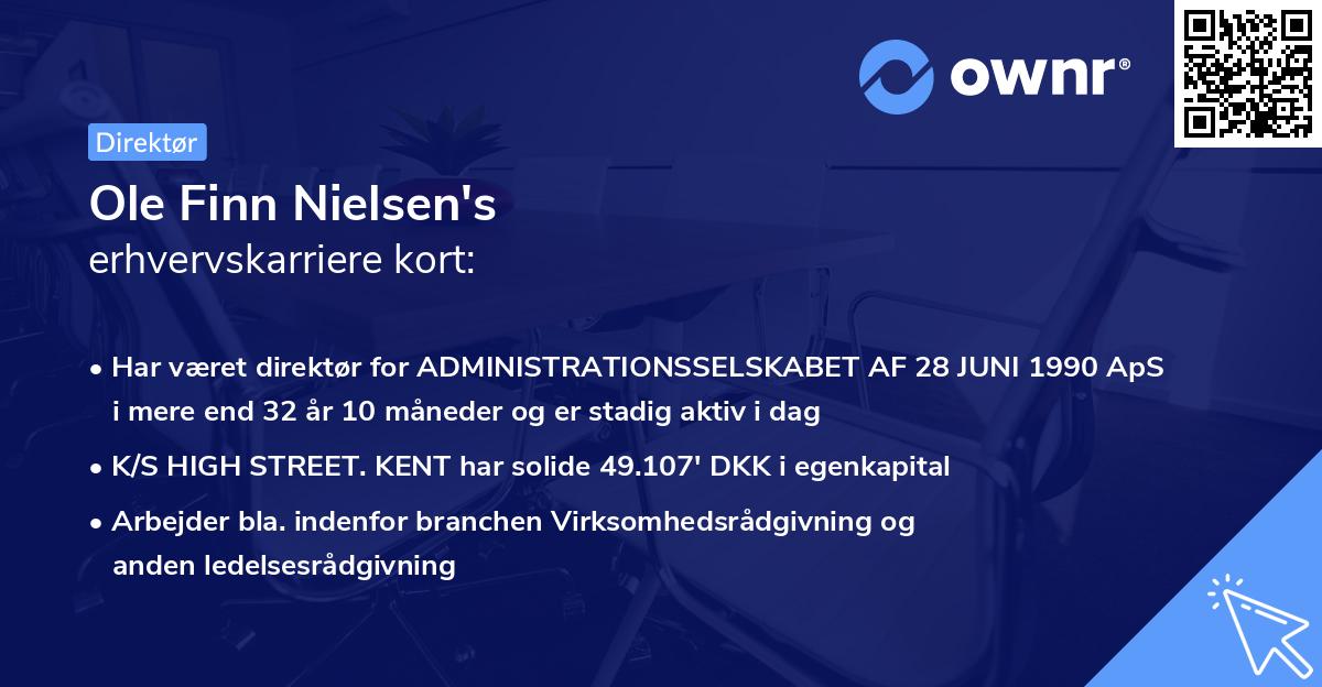 Ole Finn Nielsen's erhvervskarriere kort