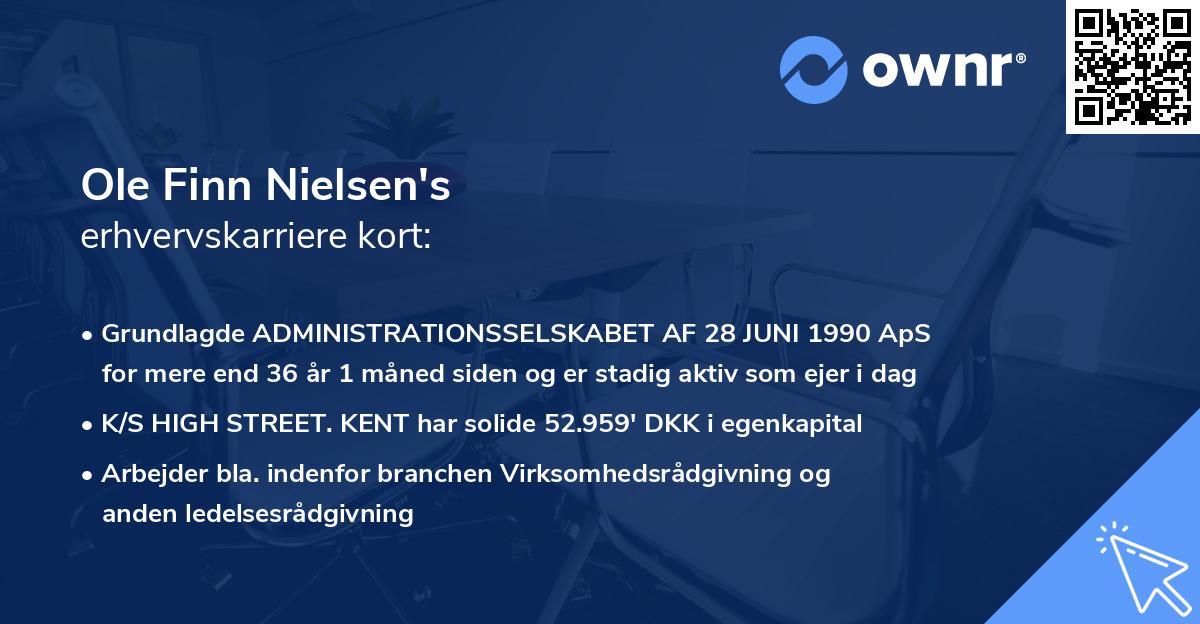 Ole Finn Nielsen's erhvervskarriere kort