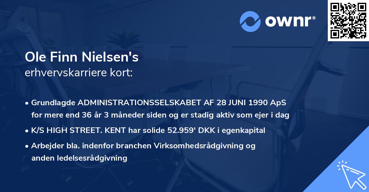Ole Finn Nielsen's erhvervskarriere kort