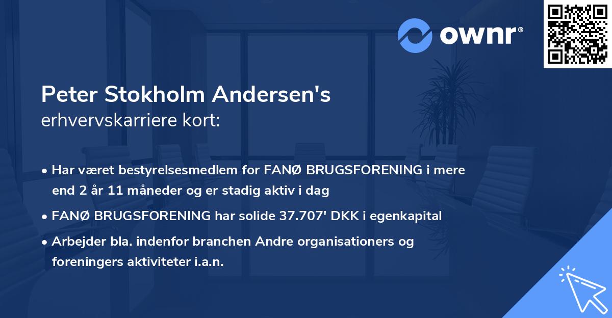 Peter Stokholm Andersen's erhvervskarriere kort