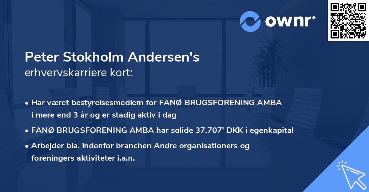 Peter Stokholm Andersen's erhvervskarriere kort