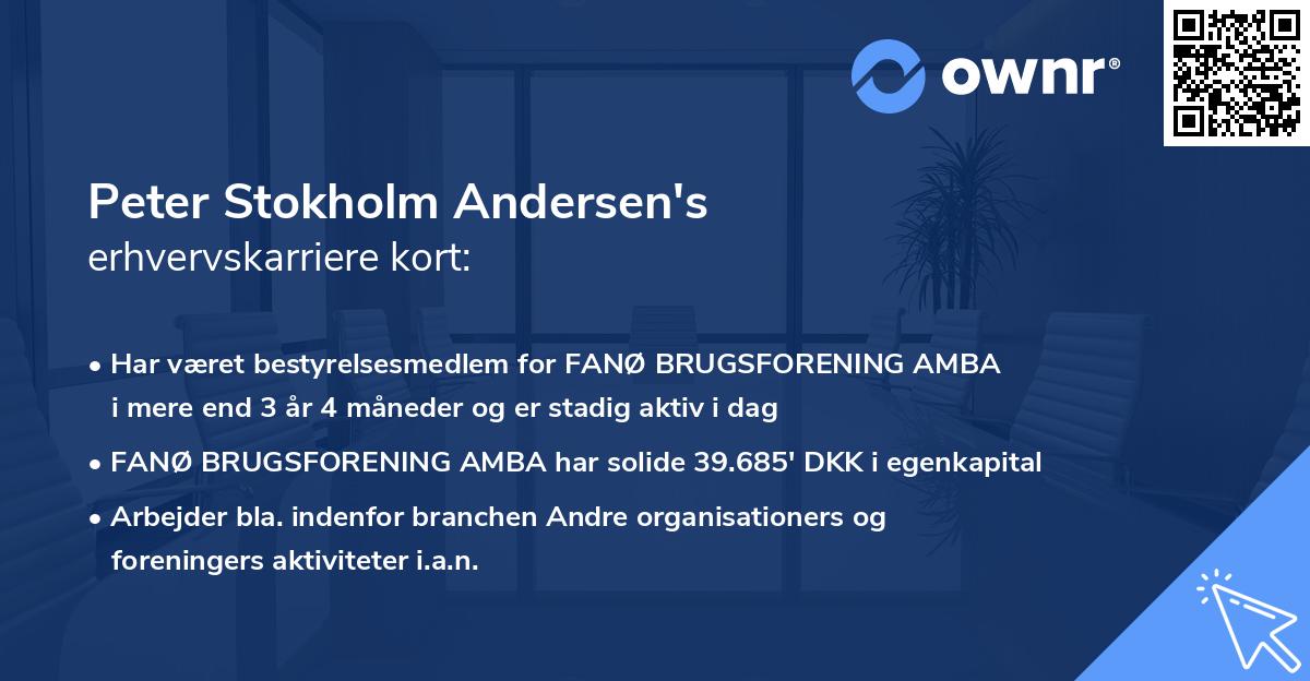 Peter Stokholm Andersen's erhvervskarriere kort